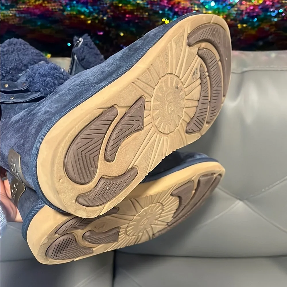 Women's Blue Suede Boots